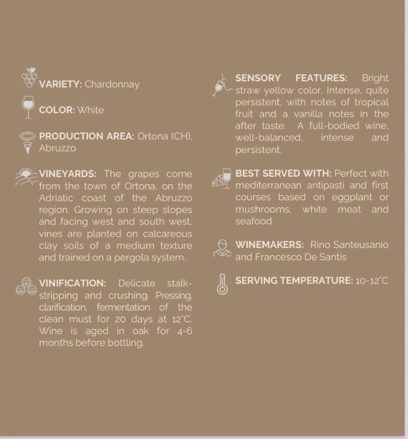 Fantini Chardonnay tasting notes
